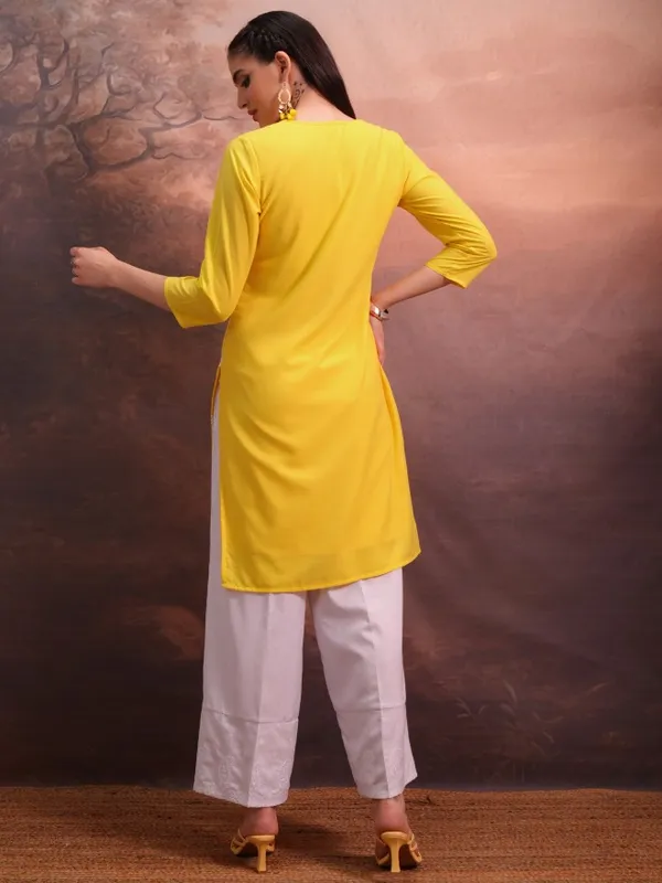Embroidered Straight Kurta