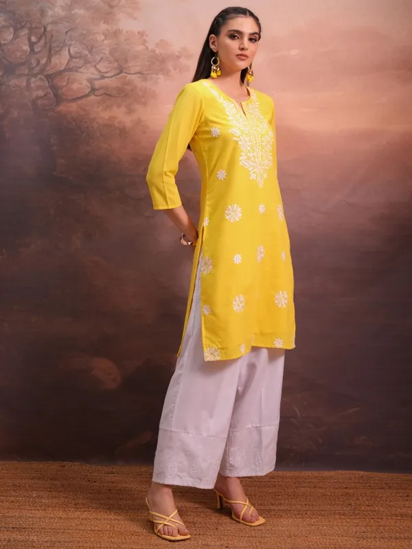 Embroidered Straight Kurta