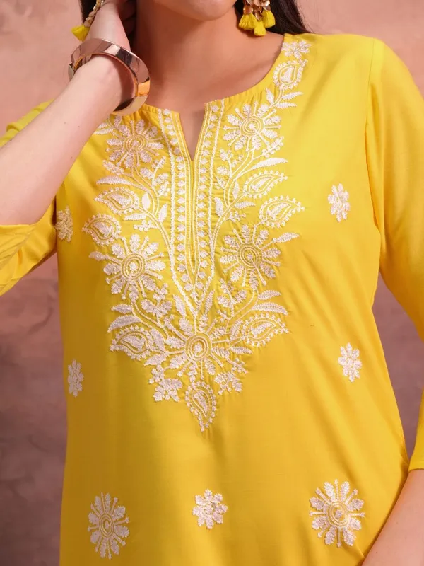 Embroidered Straight Kurta