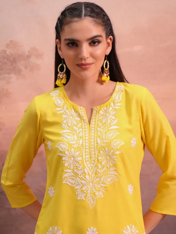 Embroidered Straight Kurta