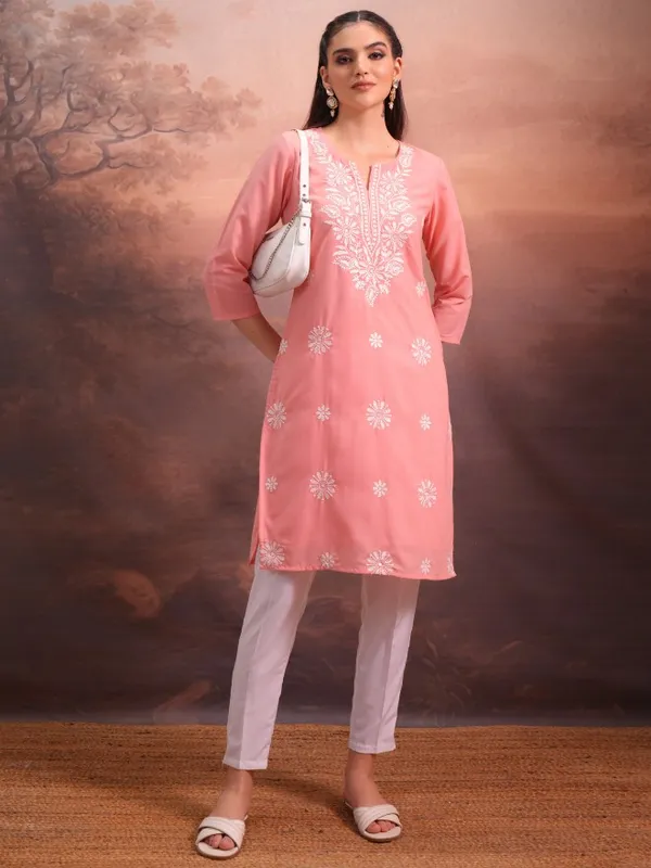 Embroidered Straight Kurta