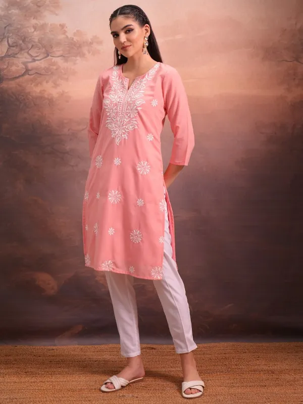 Embroidered Straight Kurta