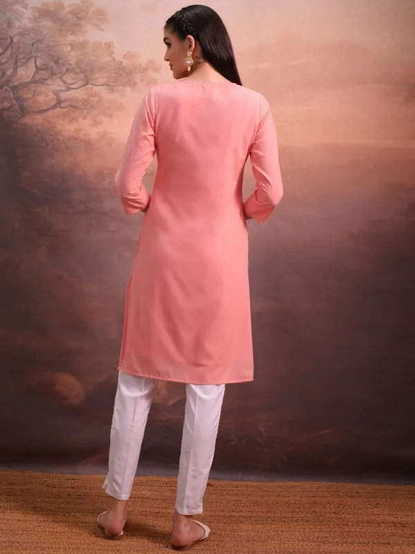 Embroidered Straight Kurta