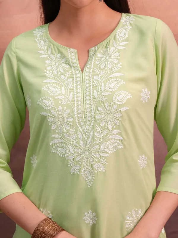 Embroidered Straight Kurta