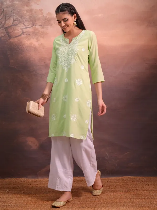 Embroidered Straight Kurta