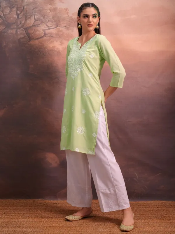 Embroidered Straight Kurta