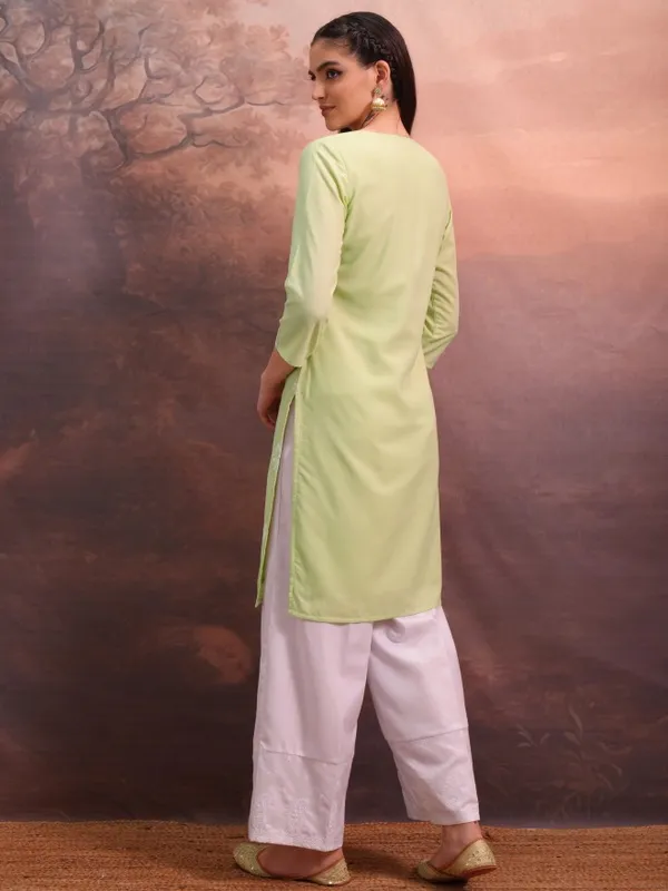 Embroidered Straight Kurta