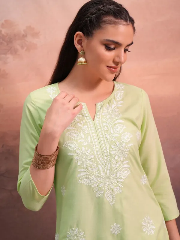Embroidered Straight Kurta