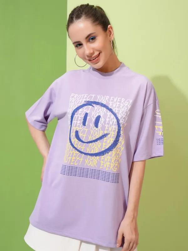 Printed Oversized Fit T-Shirt