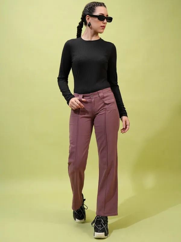  Tokyo Talkies Women Black Solid Fitted Tops