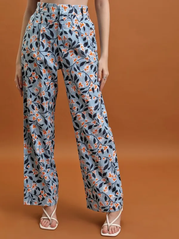 Printed Regular Fit Casual Trouser