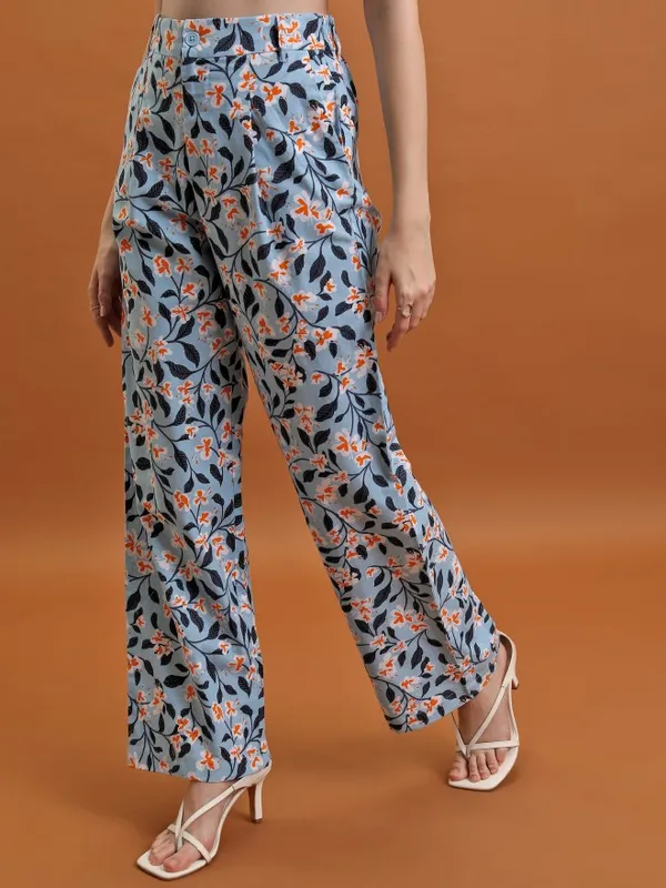 Printed Regular Fit Casual Trouser
