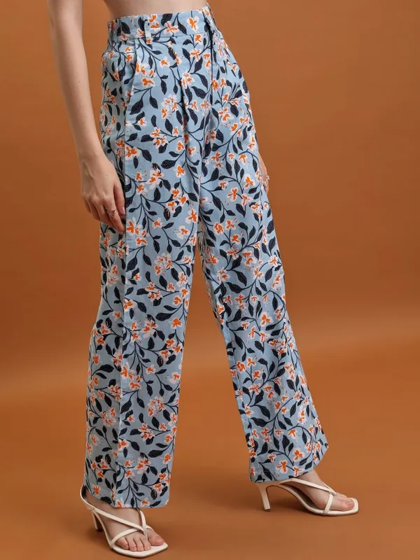 Printed Regular Fit Casual Trouser