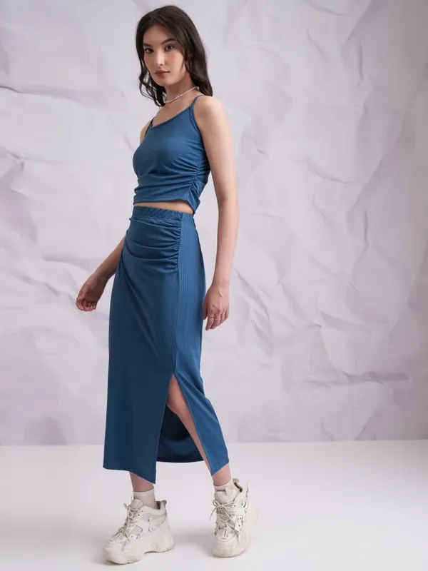  Tokyo Talkies Women Blue Co-Ords