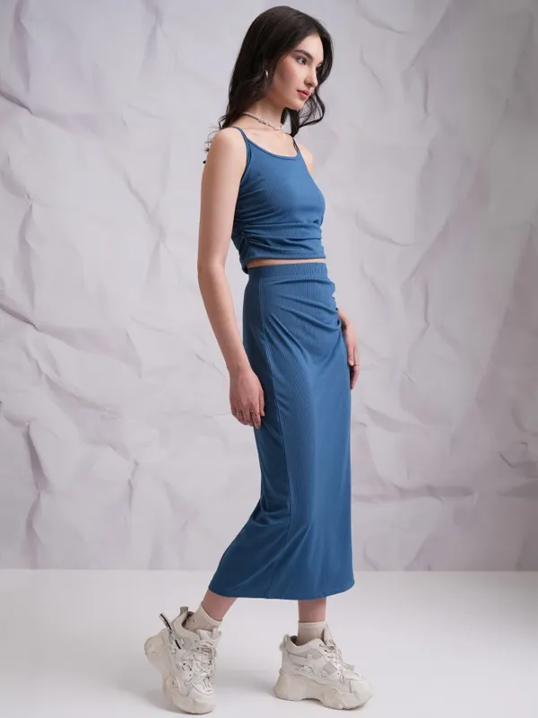  Tokyo Talkies Women Blue Co-Ords