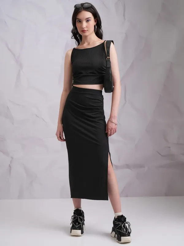  Tokyo Talkies Women Black Co-Ords