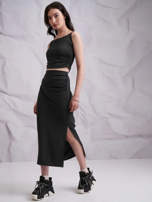  Tokyo Talkies Women Black Co-Ords