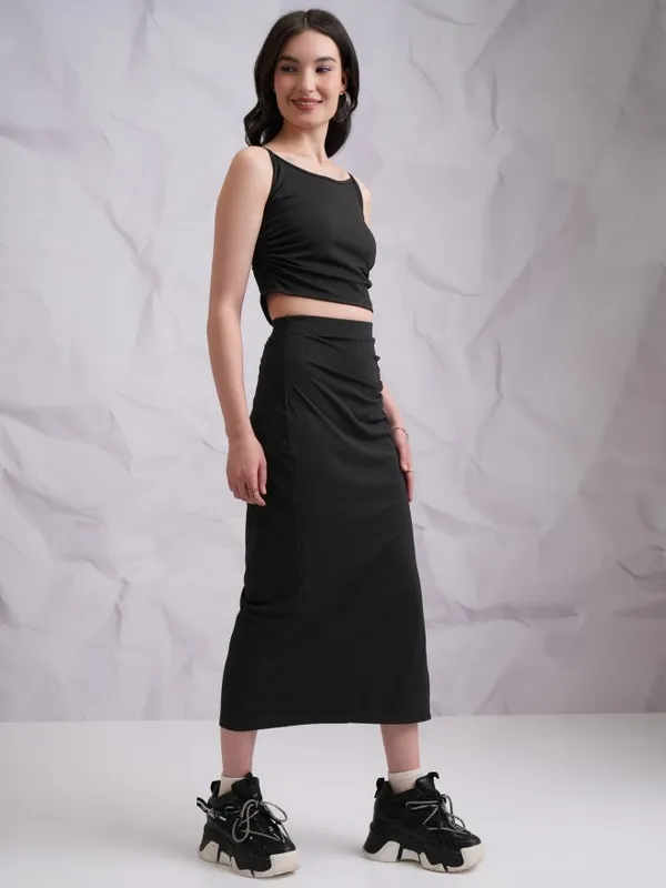  Tokyo Talkies Women Black Co-Ords