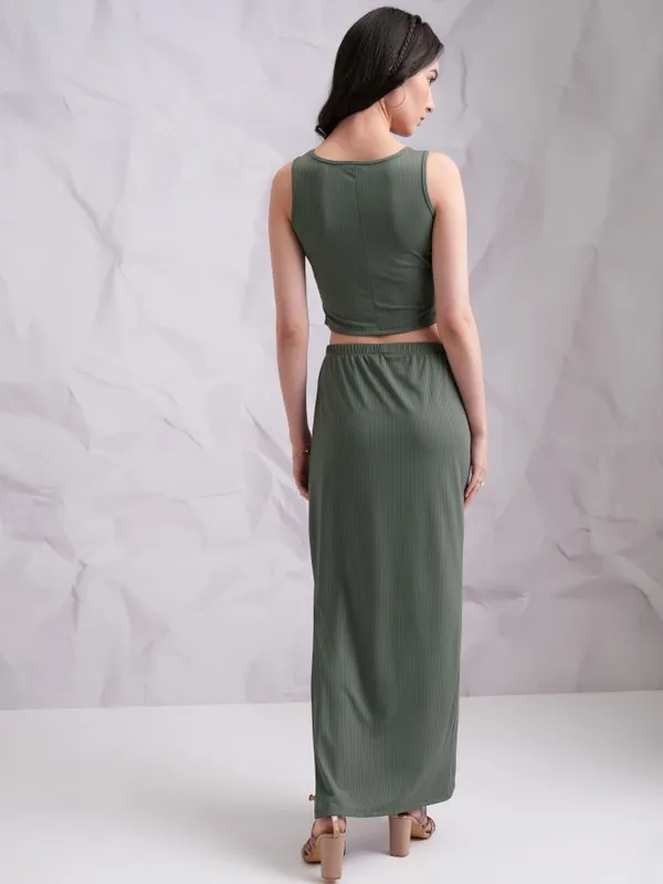  Tokyo Talkies Women Olive Co-Ords