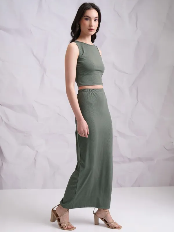  Tokyo Talkies Women Olive Co-Ords
