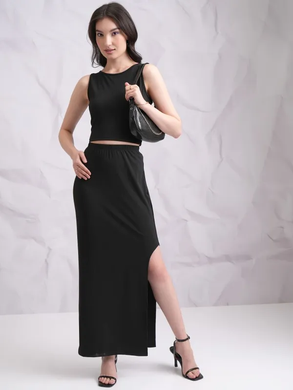  Tokyo Talkies Women Black Co-Ords