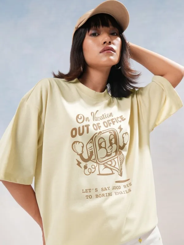 Printed Oversized Fit T-Shirt