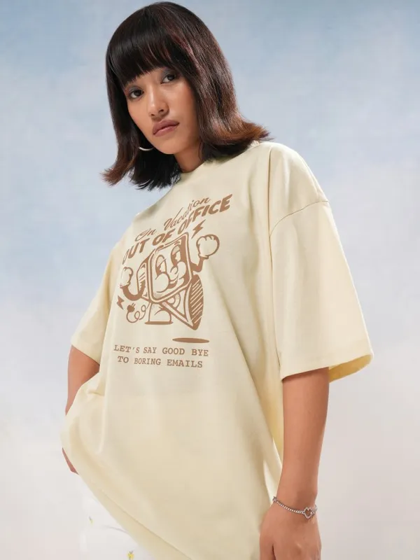 Printed Oversized Fit T-Shirt