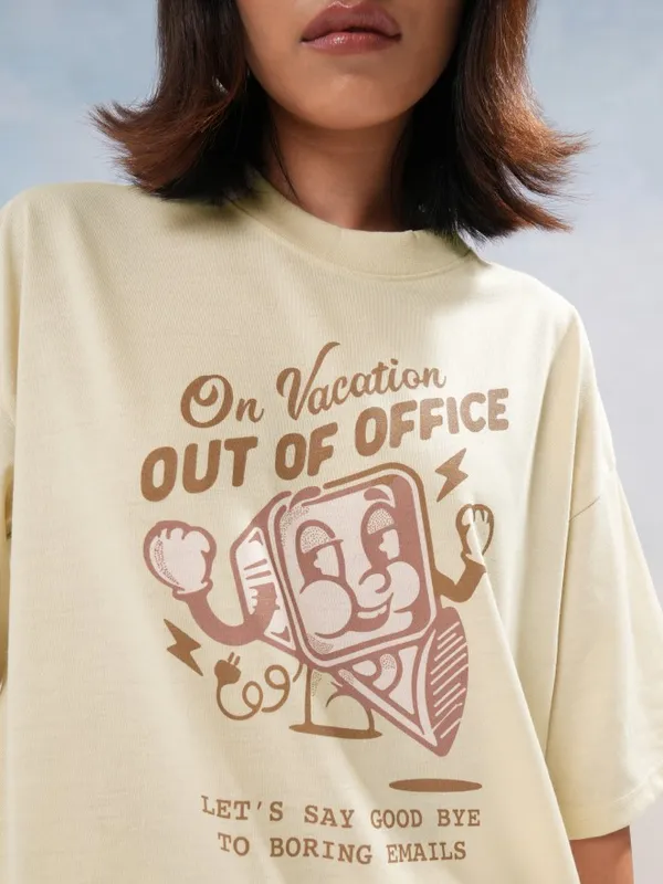 Printed Oversized Fit T-Shirt