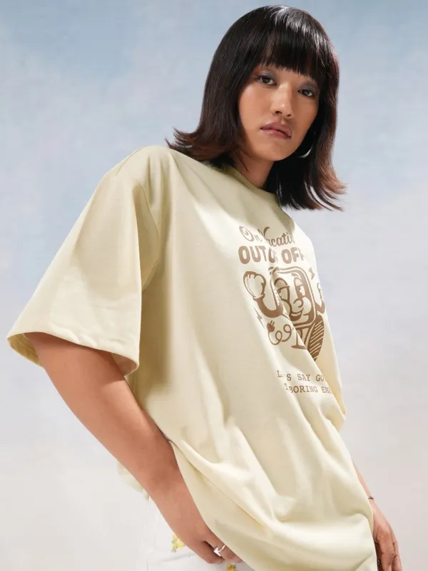 Printed Oversized Fit T-Shirt