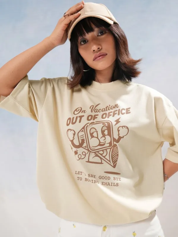 Printed Oversized Fit T-Shirt