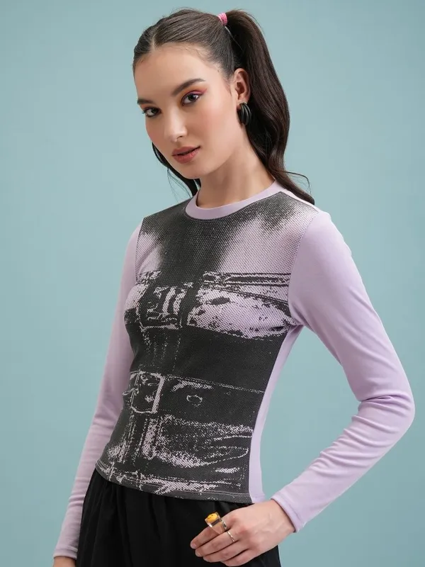 Printed Fitted Top