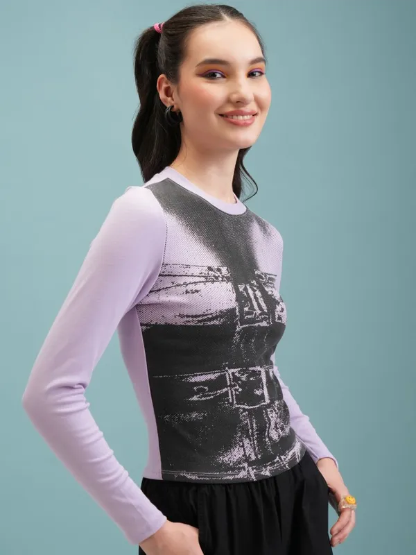 Printed Fitted Top