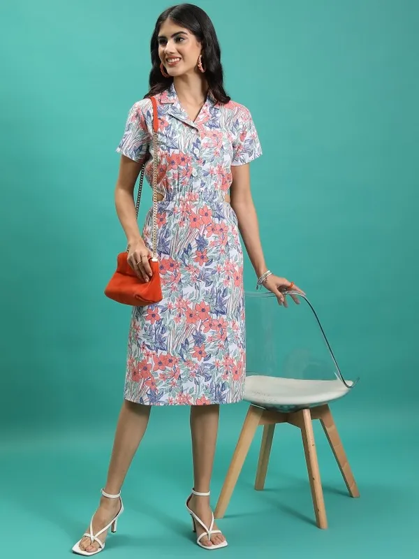 Printed Shirt Dress