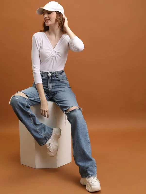 Solid Fitted Top