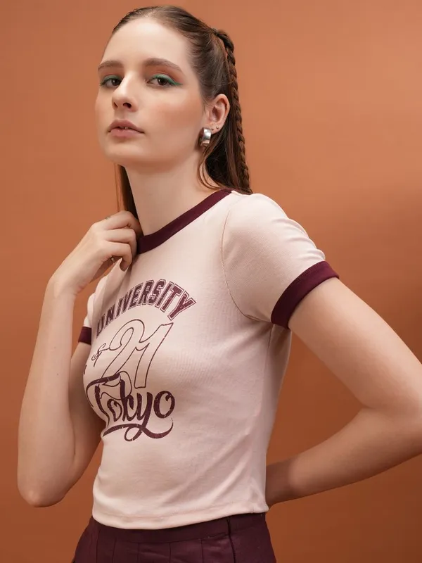 Printed Fitted Top