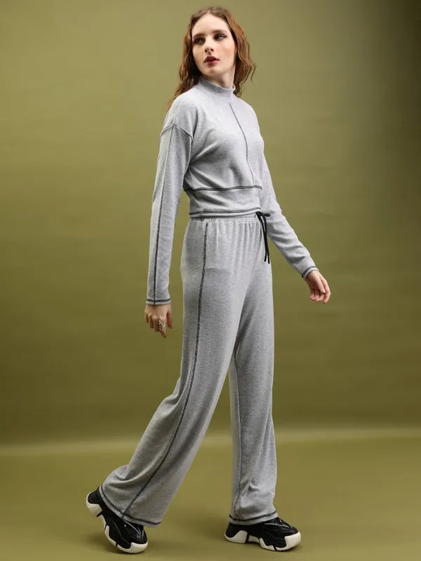  Tokyo Talkies Women Grey Co-Ords