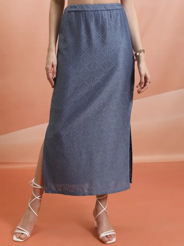  Tokyo Talkies Women Blue Maxi Skirts