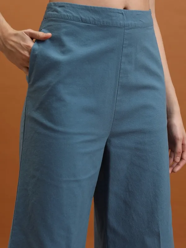 Tokyo Talkies Women Blue Top With Trouser