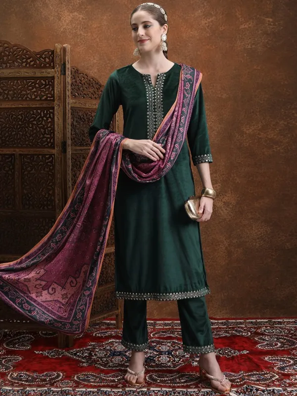 Women Kurta With Palazzo & Dupatta