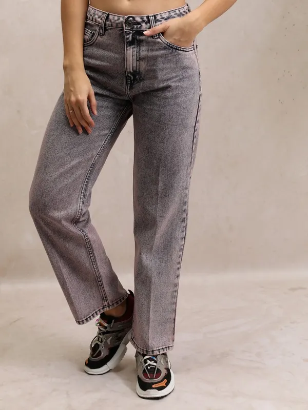  Tokyo Talkies Women Lavender Straight Fit Clean Look Jeans