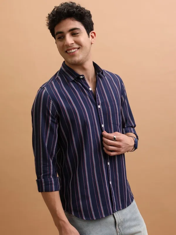 Men Striped Casual Shirt