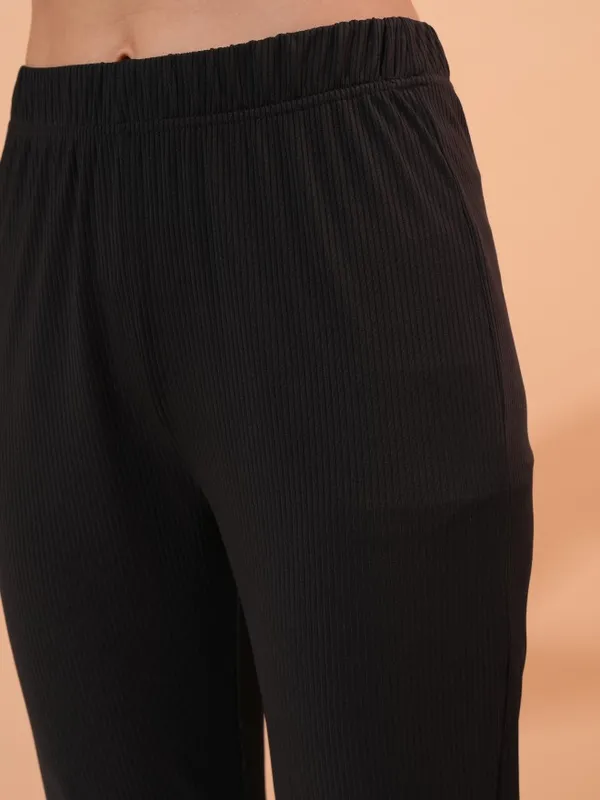 Tokyo Talkies Women Black Top With Trouser Co-Ords