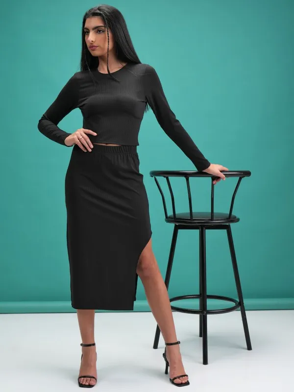  Tokyo Talkies Women Black Co-Ords