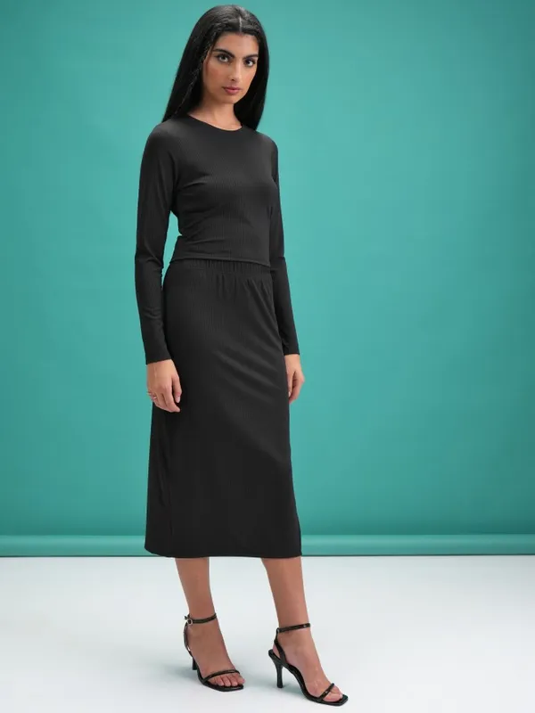  Tokyo Talkies Women Black Co-Ords