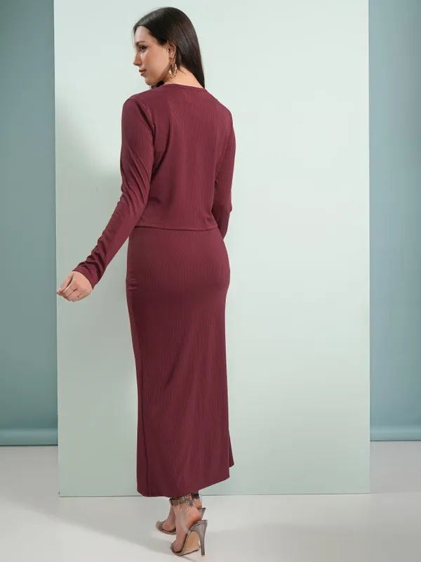 Women Dress With Cardigan Co-Ords