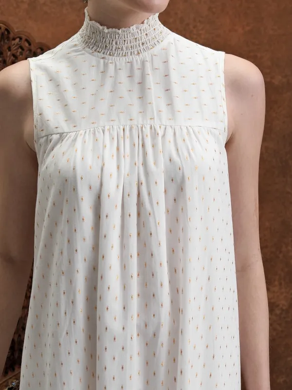  Vishudh Women Off White Printed A-Line Dresses