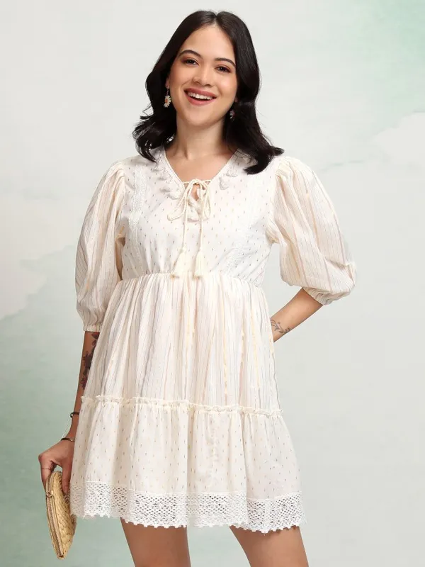 A-Line Embroidered Dress