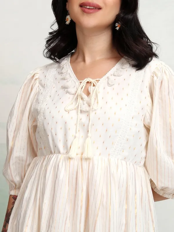 A-Line Embroidered Dress