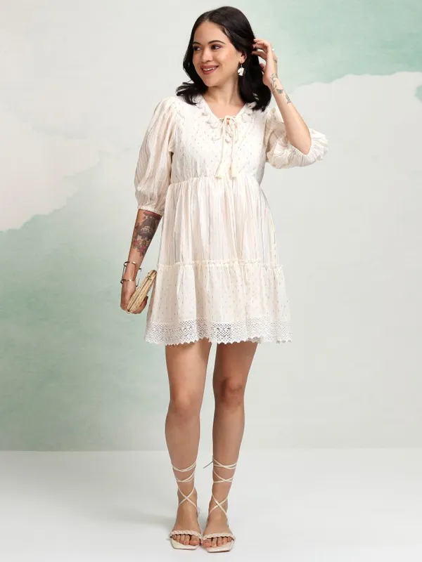 A-Line Embroidered Dress