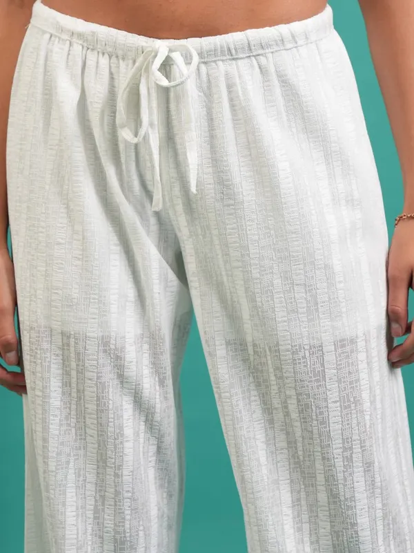 Striped Flared Casual Trouser